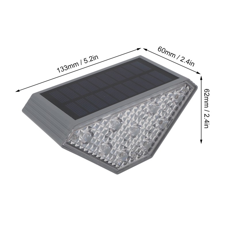 Solar Step Lamp Warm Light Button Light Sensor Control IP67