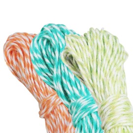 Dress My Cupcake Baker's Twine Roll, Spring Collection, 15-Yard, Coral/Diamond Blue/Kiwi Green, Set of 3