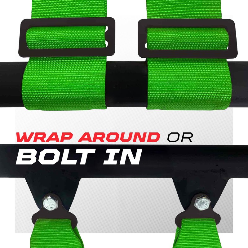 1pc 4 Point Harness for Bucket Seat, Push Release, 10