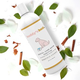 Buddy's Best, Dog Breath Freshener Water Additive - Dog Mouthwash for Dogs with Bad Breath, Healthy Dogs Oral Care - Peppermint Cinnamon 32oz