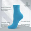 SERISIMPLE Colorful Quarter Ladies Crew Socks Breathable Solid Pastel Light