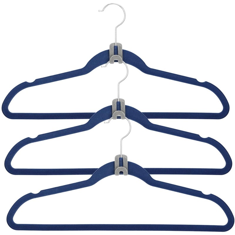 MOREBEST 20 Pcs Clothes Hanger Connector Hooks,Mini Cascading Velvet Hanger