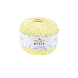 DMC Petra Yarn, 100% Cotton, Yellow (5727), Size 5