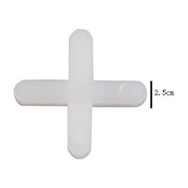 500 Pcs White Tile Spacers Tiles Leveler Spacers Tile Levelers Wall Floor Cross Spacers Tile Separators for Ceramic Tile and Stone Installation (2.5mm) Floor Leveling Compounds