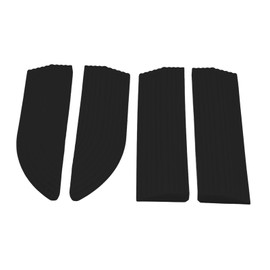 KIMISS Door Ramp Threshold Ramps Rubber 4 Pack Universal Sweeper Door Sill Stair Wheelchair Door Sill Free Fitting Rubber Door Sill Protector (Black)