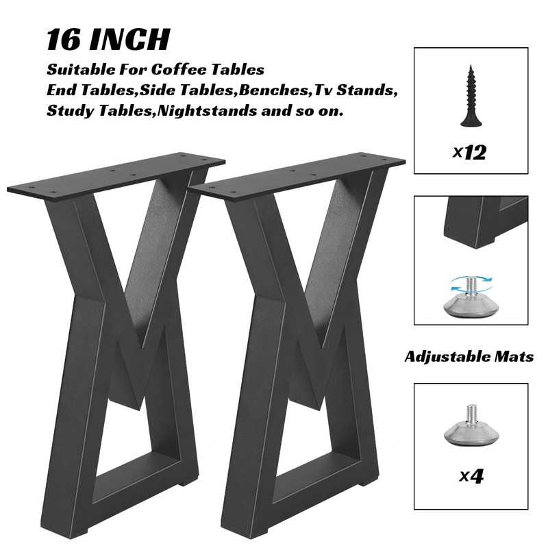 Rioychan 16 '' Metal Bench Legs, Desk and Coffee Table