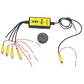 Byttlerom 4To1 Car Panoramic 360 Camera Video Reversing Switch Box Car Blind Spot Camera Video Switch Box Wireless Remote Control