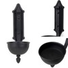 Aimto Wall Sconce Candle Holder Black Wall-Mount Metal Candle Holders