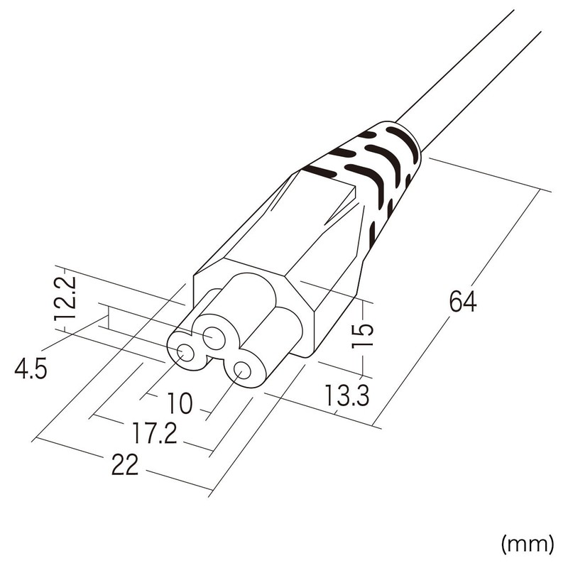 sanwasapurai Power Cord (3P sutore-tokonekuta)