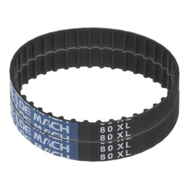 sourcing map Pack of 2 80XL 037 Timing Belts 40 Teeth Rubber Timing Belt with Gear, 0.37 Inch Width, 0.20 Inch Pitch Mechanical Replacement Belts