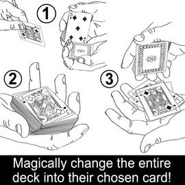 Magic Makers Svengali Deck- Easy Magic Card Trick Kit - Assorted Red or Blue Back Includes 10 Bonus Tricks Online