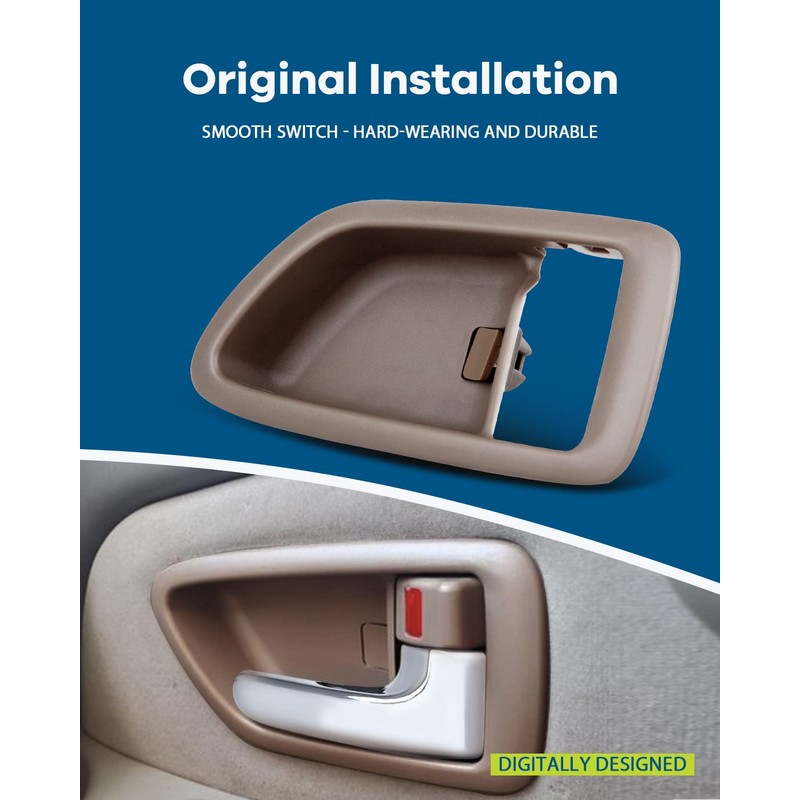 LUJUNTEC Interior Door Handles Driver Passenger Side Replacement for 2000-2004