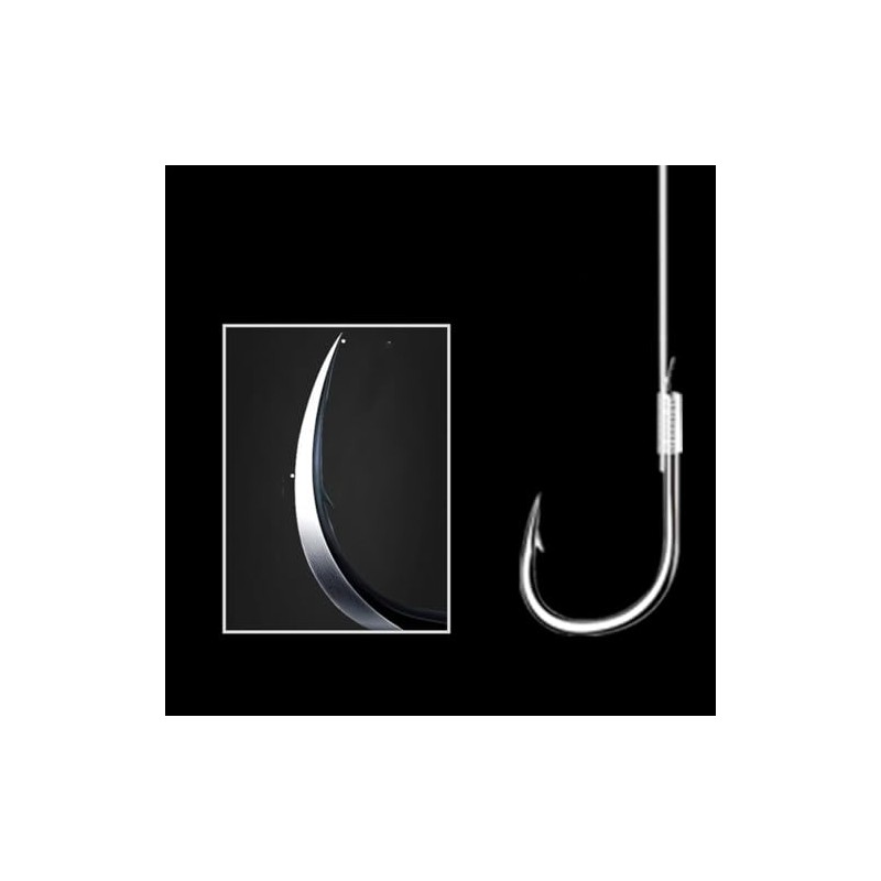 FOLANDO 10 PCS Curve Shank Carp Hooks, Fishing Hair Rigs