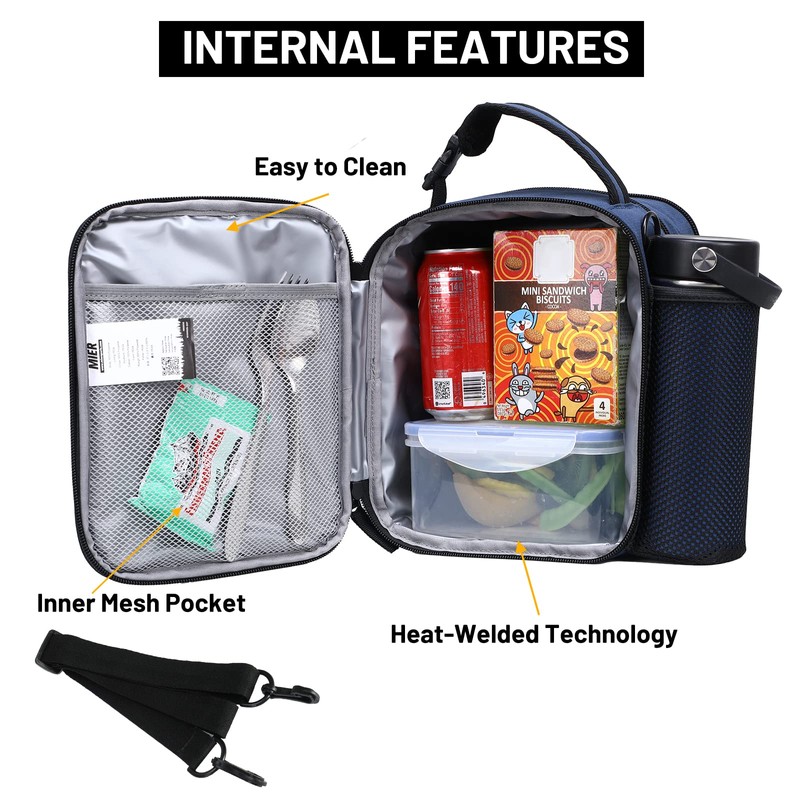 MIER Lunch Bag Small Cool Bag Expandable Cooler Bag for