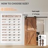 WINSOON 8FT Single Track Bypass Barn Door Hardware Double Doors