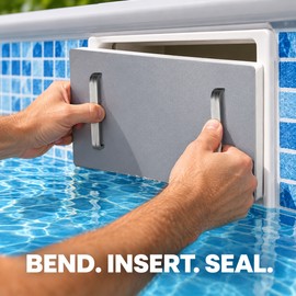 12.2 x 6.1 Inch Wide Mouth Pool Skimmer Winter Cover Plug, PVC Closure Plate for Above Ground Pools