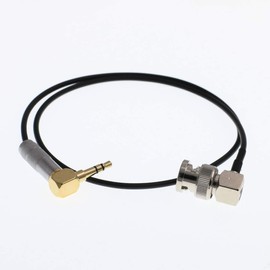 DRRI Timecode Systems BNC to Right Angle 3.5mm Mini Jack Cable for DSLR Camera