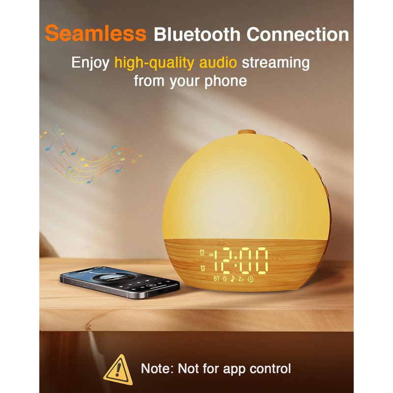 Sunrise Alarm Clock with Sound Machine - Wake Up Light,