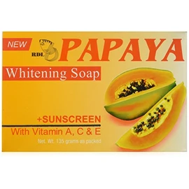 Original RDL Papaya Skin Whitening Soap plus Sunscreen w/ Vitamin A, C & E - 135 grams by RDL