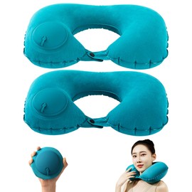 Neck Pillow, Airplane, Pump, U-Shaped Pillow, Portable Pillow, Manual Press Type, Inflatable Neck Pillow, Car Pillow, Air Pillow, Travel Pillow, Air Pillow, Travel Pillow, Lightweight, Convenient