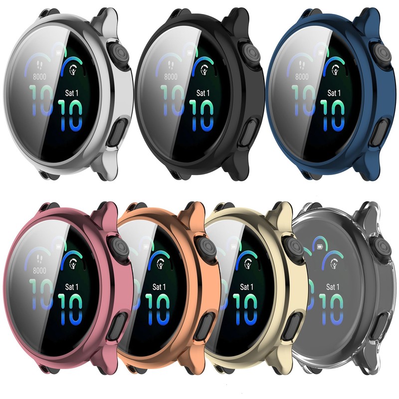 2Pack Case Compatible with Garmin Vivoactive 6 Screen Protector Case