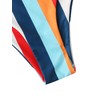SweatyRocks Women's Bathing Suits Striped Bandeau Bikini high Waisted Swimsuits