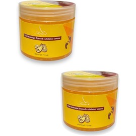 Set de 2 tarros de gel exfoliante de pies, suaviza y remueve asperezas. Limpieza profunda. Tarro con 200 ml.