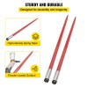 Hay Spear 49 Inch Red Coated Bale Spike Quick Attach