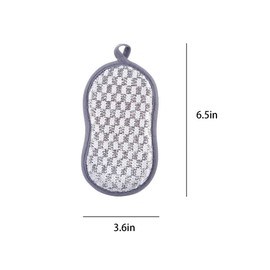 4 Pack Dish Sponge for Washing Dishes Cleaning Kitchen, All-Purpose, Non Scratch, Rough Scrubbers Side for Non-Stick Cookware, Soft Microfiber Scrub Side for Dishes,Reusable Dishwashing Sponges