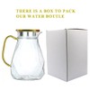Jitejoe Glass Pitcher 61oz Large Carafe with Lid Easy Clean
