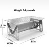 Hbluefat 12In Mini Stainless Steel Folding Campfire Grill, Detachable Small