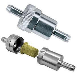 AutoScheich® Universal Fuel Filter Petrol Filter Aluminium Universal Filter Washable Fuel Filter Motorcycle Car with 8 mm (5/16 Inch) Connection