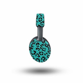 MightySkins Carbon Fiber Skin Compatible with Bose QuietComfort Ultra - Teal Leopard | Protective, Durable Textured Carbon Fiber Finish | Easy to Apply