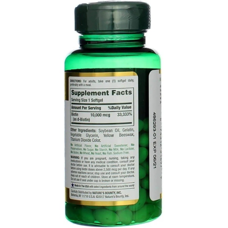 Rápida Absorción Biotina 000 Mcg 120 Caps