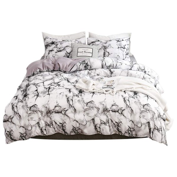 TOPINCN Bed Sheet Duvet Cover Pillowcase Bedding Set 3-Piece Pillowcase