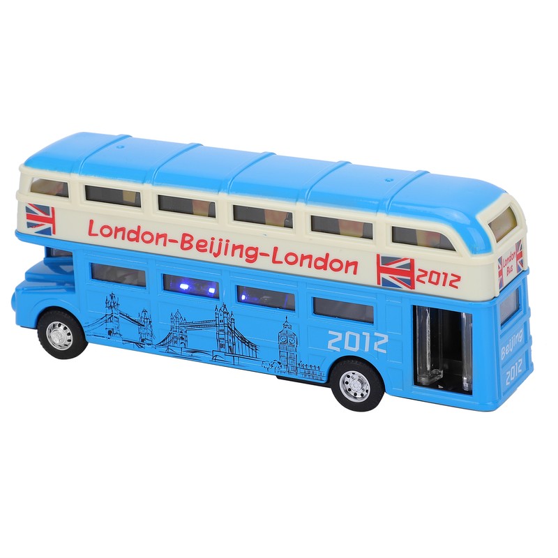1:90 Children Double Layer Bus Toy Simulation Alloy Pull Back