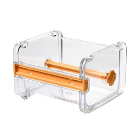 Shiwaki Orange Desktop Tape Dispenser Tape Holder Tape Holder Tape Storage Box Tape Dispenser for Offices, Schools and Households With Four Tapes