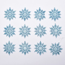 Christmas Tree Ornaments Christmas Tree Ornaments Snowflakes 4.9 inches (10 cm) Set of 12 Blue