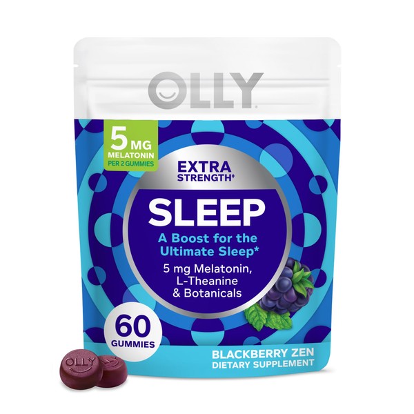 OLLY OLLY Extra Strength Sleep, 5 mg Melatonin L-Theanine, Chamomile