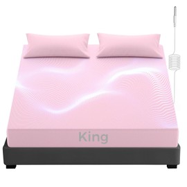 Grounding Fitted Sheets, Earthing Sheets, 95% Organic Cotton+ 5% Pure Silver Fiber, Grounded Sheets with Grounding Cord, Conductive Earthing Bed Sheet Grounding Cover for Better Sleep (Pink, King)
