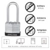 CINCINNO Laminated Steel Padlock with Key，6 Pack Keyed Alike Padlocks