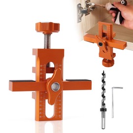 JCFANTS Cabinet Door Positioning Tool, Adjustable Cabinet Door Installation Positioner Jig, Aluminium Alloy Cabinet Doors Mounting Jig for Installing Most Frameless Cabinets for Face Frame