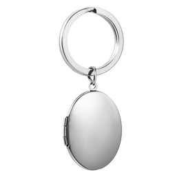 PHOCKSIN Silver Oval Keychains For Women Photo Locket Keychain Cute Oval Locket that holds Pictures Memorial Lockets Gifts on Mothers Day