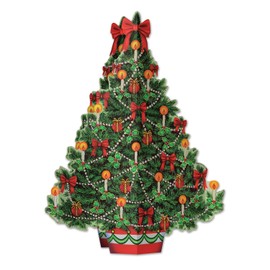 Beistle 3 Dimensional Christmas Tree Centerpiece, One Size, Multicolored