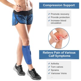 Espinillera de compresión, soporte de pantorrilla, soporte ajustable para pantorrillas, hinchazón, esguinces