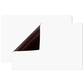 White Magnetic Sheets - 12" X 18" Blank Magnets Whiteboard Sheets - Flexible Dry Erase Signs Sheets for Car Door, Truck, Vehicles (2)