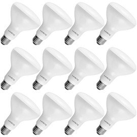 LUXRITE 12-Pack BR30 LED Bulb, 65W Equivalent, 3500K Natural White, Dimmable, 650 Lumens, LED Flood Light Bulbs, 8.5W, Energy Star, E26 Medium Base, Damp Rated, Indoor/Outdoor - Living Room, Kitchen