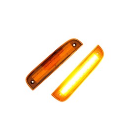 KACEPAR Front Bumper Turn Signal Light, Side Marker Corner Lamp Light, Compatible with Jeep Cherokee 1997-2001, Static Amber Light, Amber Lens