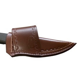 Carl Thomas Leathers Custom Leather Cross Draw Knife Sheath Fits Buck 692 Vanguard or Zipper Knife, Fixed Blade Knife Holder, Brown
