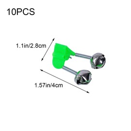 FEISIDUNWSF 10 Pcs Fishing Bite Alarm Bells Double Metal Bells Bite Carp Clip Alerter Firm Fishing Bite Alarm for Fishing Enthusiasts